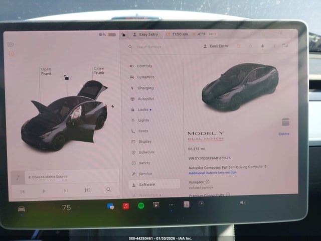2021 TESLA MODEL Y 5YJYGDEF8MF271625 Photo 6