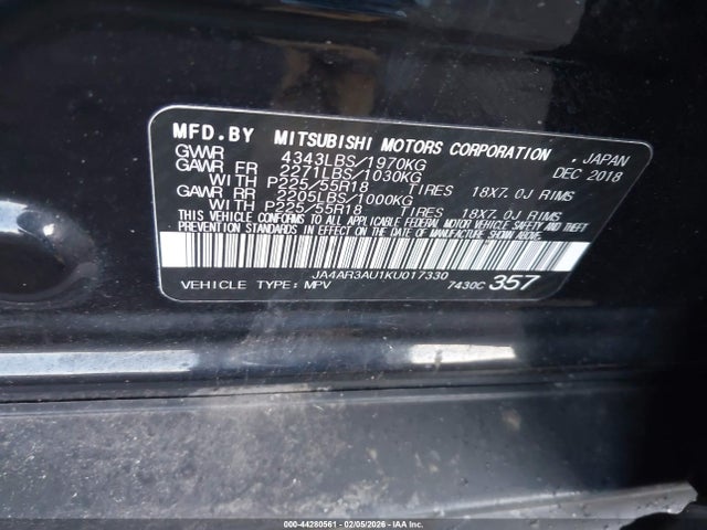 2019 MITSUBISHI OUTLANDER SPORT JA4AR3AU1KU017330 Photo 8