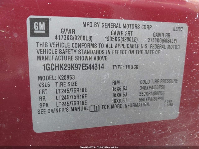 2007 CHEVROLET SILVERADO 2500HD 1GCHK29K97E544314 Photo 8
