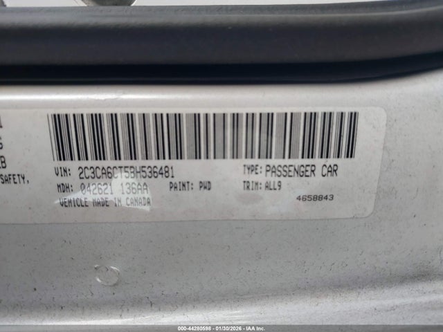 Продажа на аукционе авто 2011 Chrysler 300c, vin: 2C3CA6CT5BH536481, номер лота: 44280598