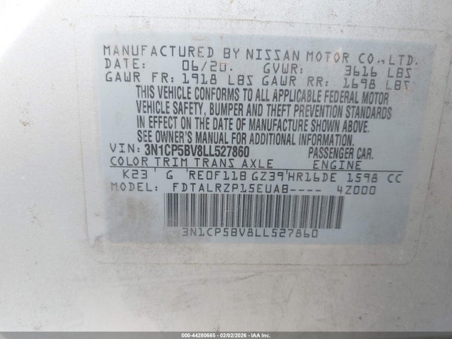 2020 NISSAN KICKS 3N1CP5BV8LL527860 Photo 8