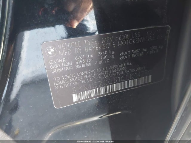 2012 BMW X6 M 5YMGZ0C51CLK14730 Photo 8
