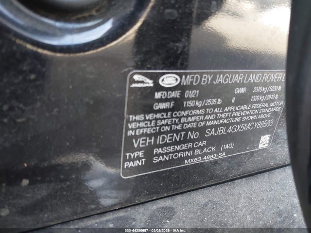 2021 JAGUAR XF SAJBL4GX5MCY88583 Photo 8