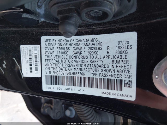 Honda Civic Sport 2020 2HGFC2F84LH565766 Image 9