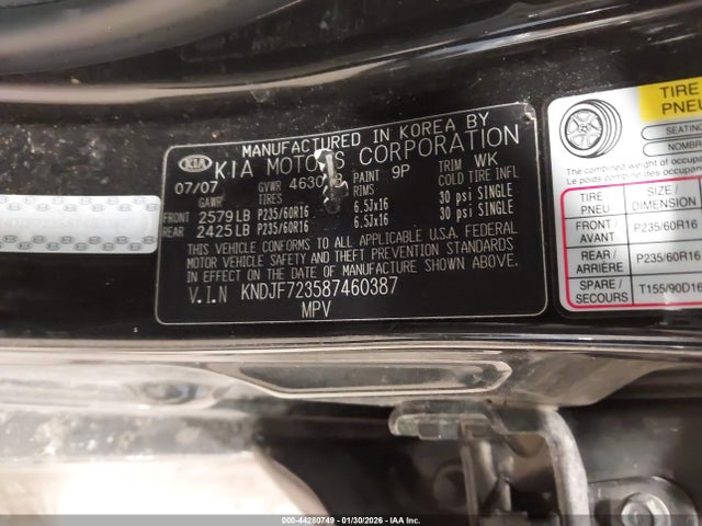 2008 KIA SPORTAGE KNDJF723587460387 Photo 8