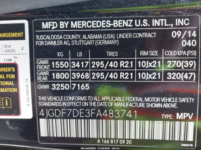 2015 MERCEDES-BENZ GL 550 4JGDF7DE3FA483741 Photo 8