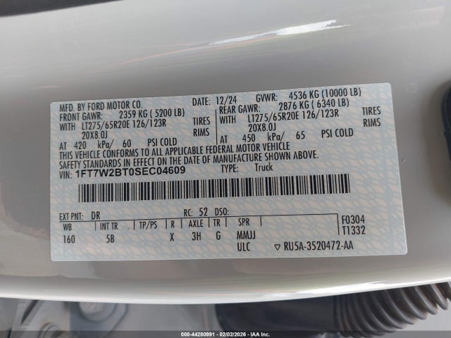 Ford F-250 Lariat 2025 1FT7W2BT0SEC04609 Image 9