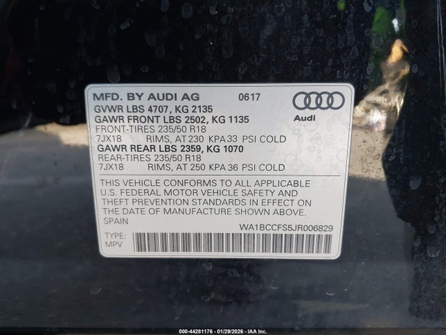 2018 AUDI Q3 WA1BCCFS5JR006829 Photo 8