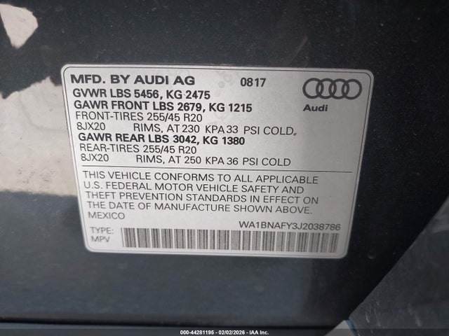 2018 AUDI Q5 WA1BNAFY3J2038786 Photo 8