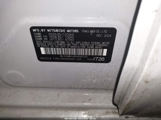 2024 MITSUBISHI MIRAGE ML32AWHJ4RH040153 Photo 8