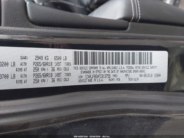 2015 JEEP GRAND CHEROKEE 1C4RJFBGXFC913759 Photo 8