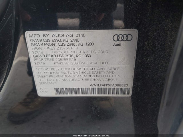 2015 AUDI Q5 WA1LFAFPXFA088820 Photo 8