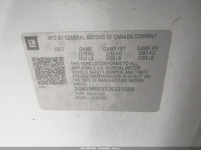 2018 CADILLAC XTS 2G61M5S33J9127509 Photo 8