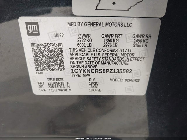 2023 CADILLAC XT5 1GYKNCRS8PZ135582 Photo 8