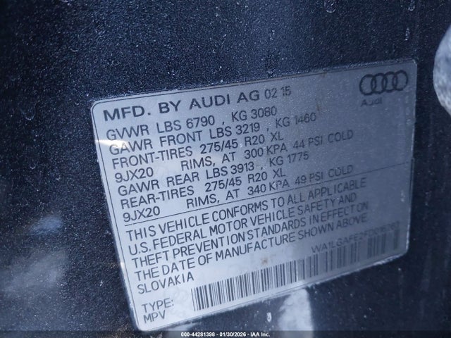 2015 AUDI Q7 WA1LGAFE2FD016763 Photo 8