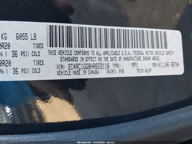 2017 CHRYSLER PACIFICA 2C4RC1GG8HR653118 Photo 8