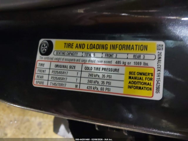 2GNALCEK1H1542805 Chevrolet EQUINOX LT