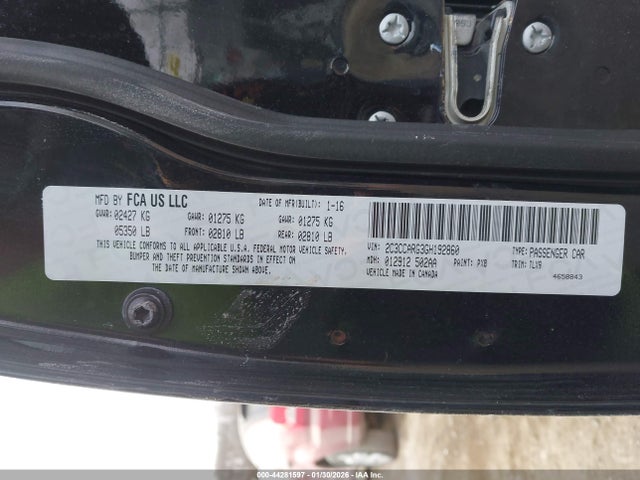 Aukcja sprzedaży 2016 Chrysler 300 Limited, vin: 2C3CCARG3GH192860, numer aukcji: 44281597