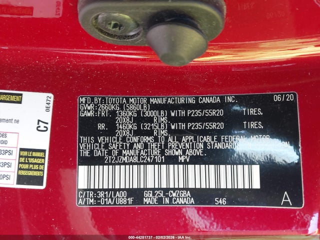 2020 LEXUS RX 350 2T2JZMDA8LC247101 Photo 8