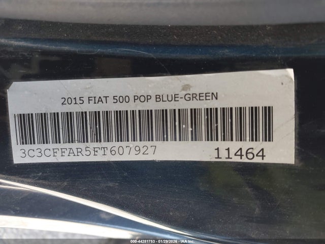 2015 FIAT 500 3C3CFFAR5FT607927 Photo 8