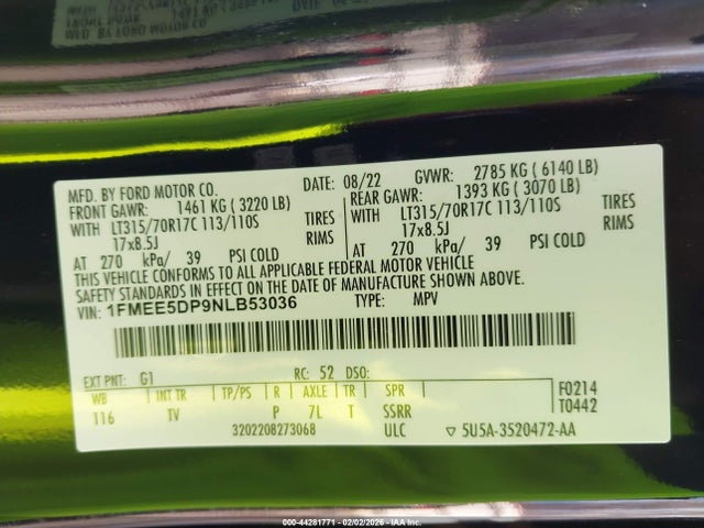 2022 FORD BRONCO 1FMEE5DP9NLB53036 Photo 8