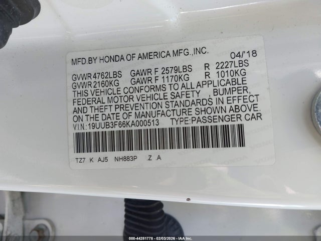 2019 ACURA TLX 19UUB3F66KA000513 Photo 8