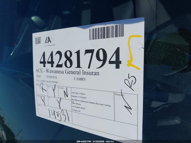 4T1KZ1AK3RU097989 Toyota Camry Xse V6