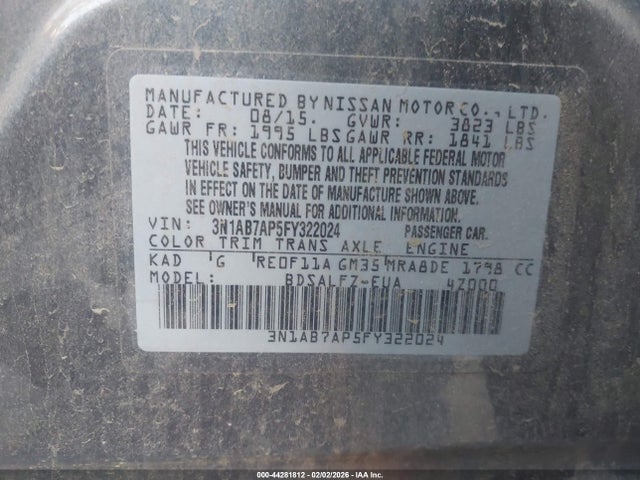 3N1AB7AP5FY322024 Nissan Sentra Fe+ S