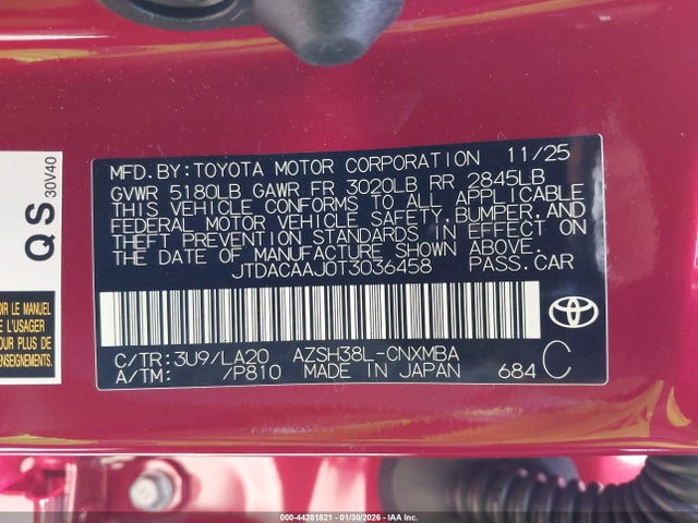 JTDACAAJ0T3036458 Toyota Crown