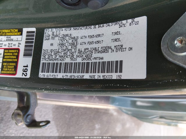 3TMCZ5AN2NM514267 Toyota Tacoma Trd Sport