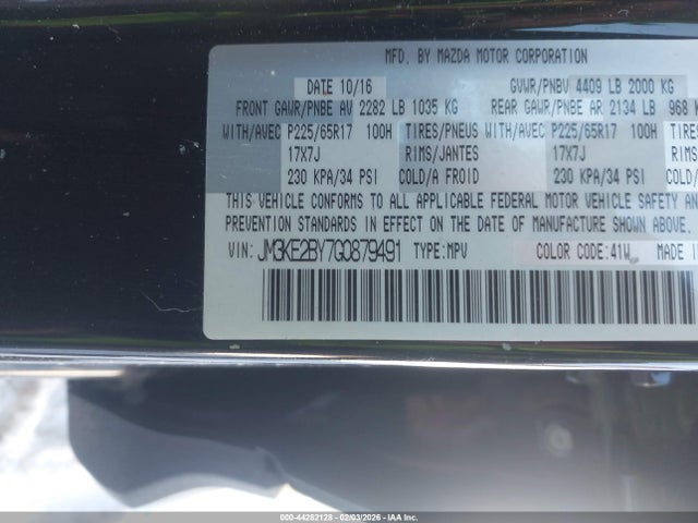 Aukcja sprzedaży 2016 Mazda Cx-5 Sport, vin: JM3KE2BY7G0879491, numer aukcji: 44282128