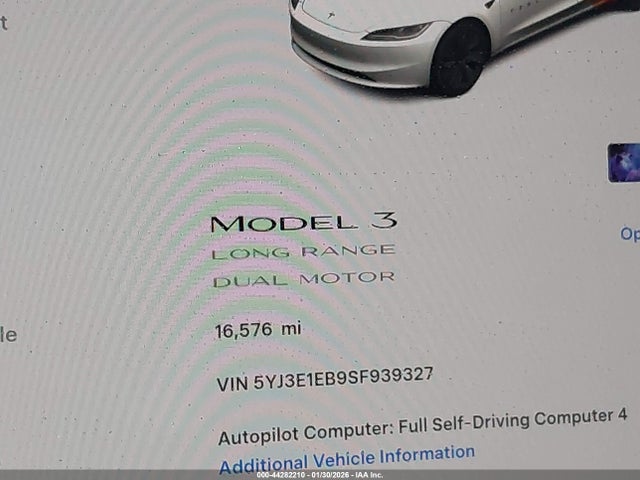 5YJ3E1EB9SF939327 Tesla Model 3 Long Range All-wheel Drive