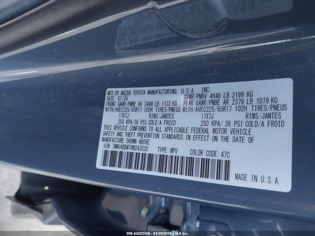 44282308 :رقم المزاد ، 7MMVABBM7RN243030 vin ، 2024 Mazda Cx-50 2.5 S Preferred مزاد بيع