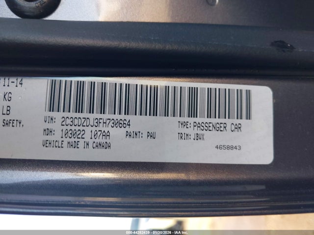 2C3CDZDJ3FH730664 Dodge Challenger Srt 392