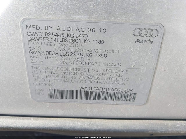 2011 AUDI Q5 WA1LFAFP1BA006208 Photo 8