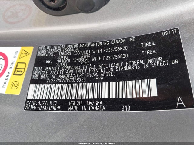 Lexus RX 350 2017 2T2ZZMCA2HC078396 Image 9