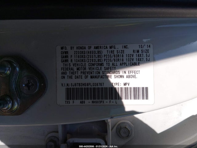 2015 ACURA RDX 5J8TB3H58FL008767 Photo 8
