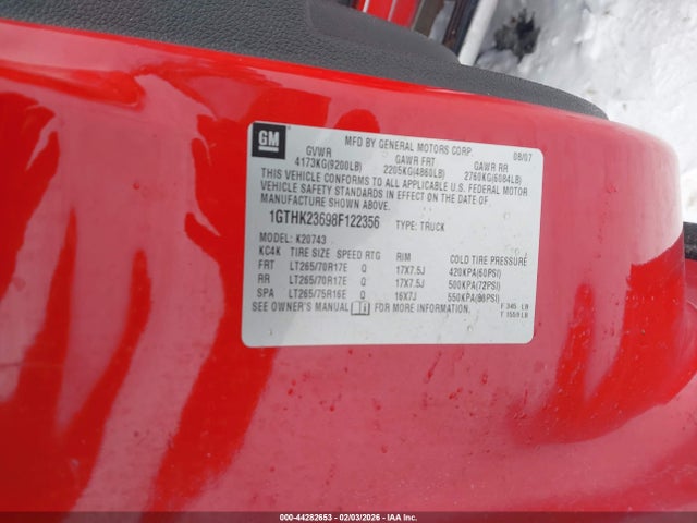 44282653 :رقم المزاد ، 1GTHK23698F122356 vin ، 2008 Gmc Sierra 2500hd Sle2 مزاد بيع
