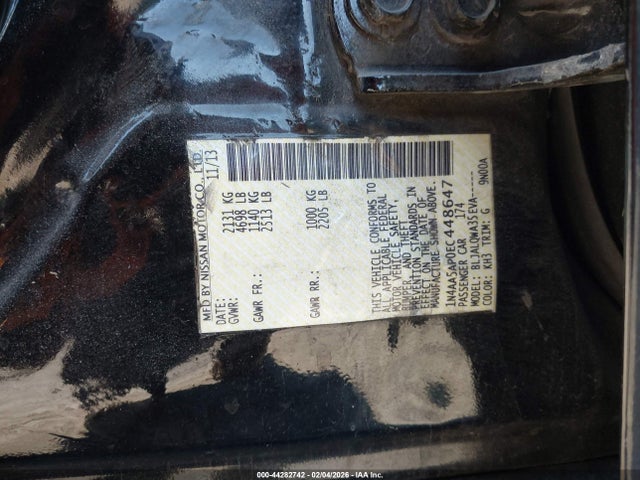 Nissan Maxima 3.5 S 2014 1N4AA5AP0EC448647 Image 9