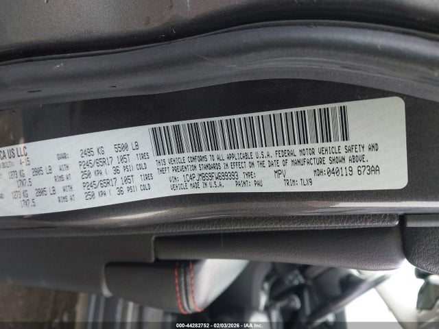 Jeep Cherokee Trailhawk 2015 1C4PJMBS9FW699393 Image 9