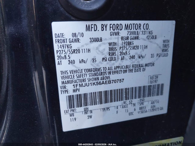 2010 FORD EXPEDITION 1FMJU1K56AEB70757 Photo 8