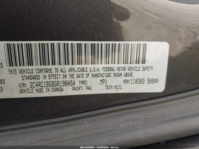 2016 CHRYSLER TOWN & COUNTRY 2C4RC1BG8GR198454 Photo 8