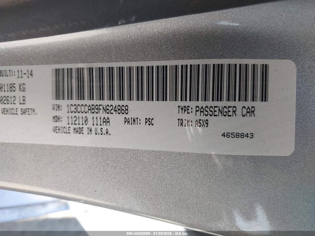 Chrysler 200 Limited 2015 1C3CCCAB9FN624868 Image 9