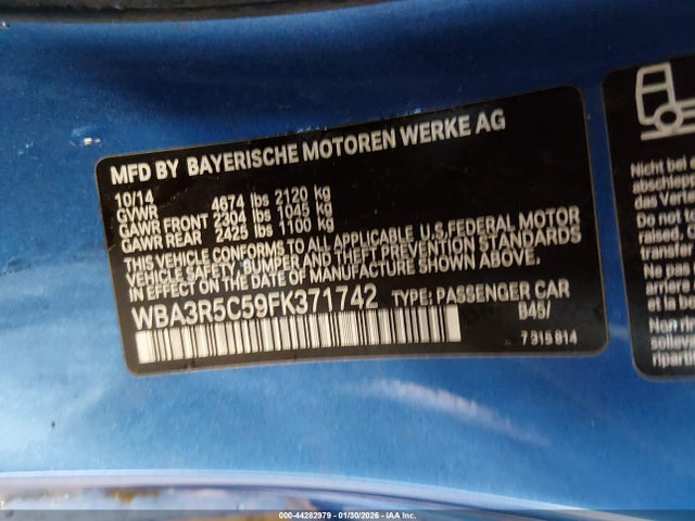 2015 BMW 435I WBA3R5C59FK371742 Photo 8