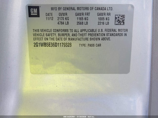 2013 CHEVROLET IMPALA 2G1WB5E36D1179328 Photo 8