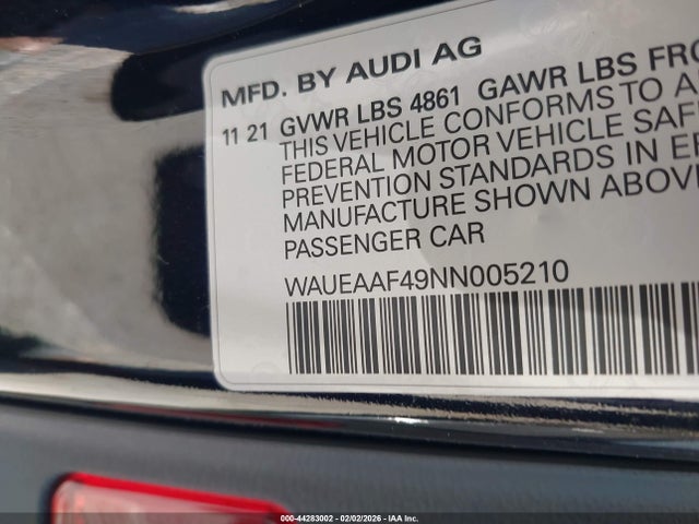 2022 AUDI A4 WAUEAAF49NN005210 Photo 8