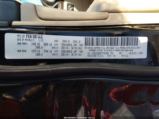 Jeep Grand Cherokee Limited 2015 1C4RJFBG6FC747594 Image 9