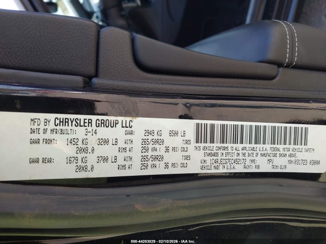 Jeep Grand Cherokee Overland 2014 1C4RJECG7EC452172 Image 9