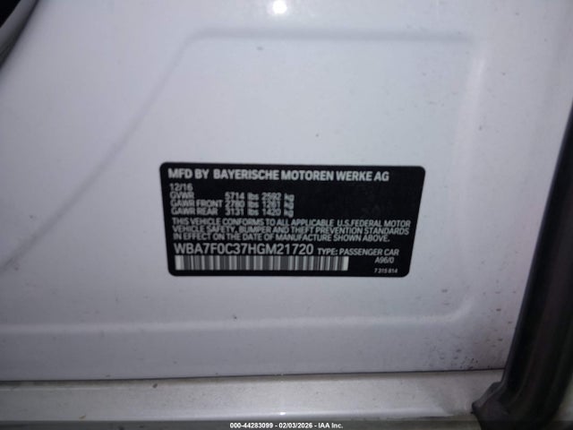 2017 BMW 750I WBA7F0C37HGM21720 Photo 8