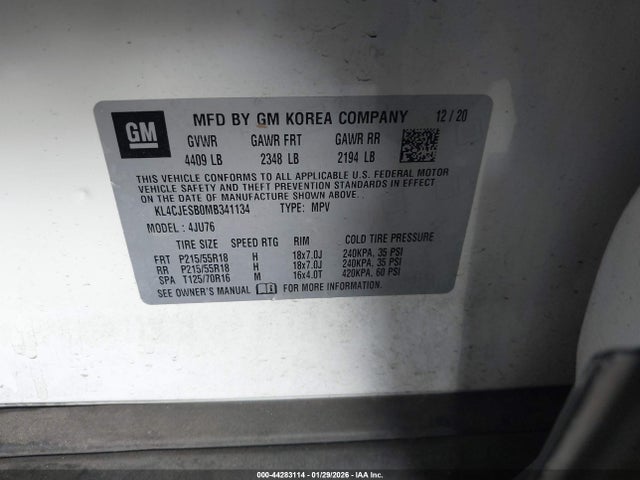 2021 BUICK ENCORE KL4CJESB0MB341134 Photo 8